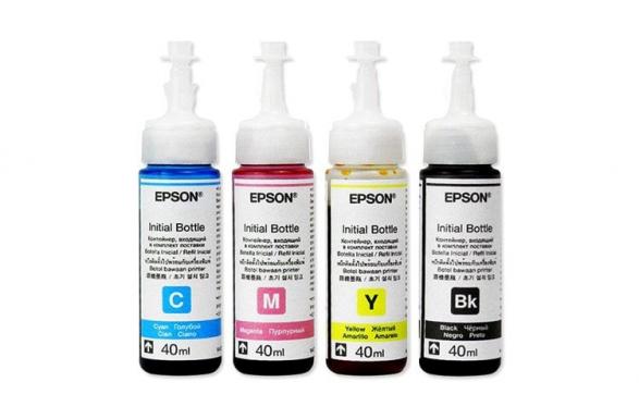 изображение Оригинальные чернила для Epson L222 (40 мл, 4 цвета)