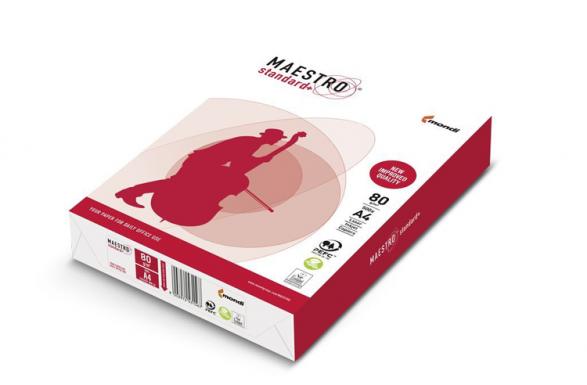 изображение Офисная бумага Maestro Standard + A4, 80g/m2, 500л